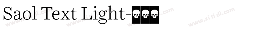 Saol Text Light字体转换
